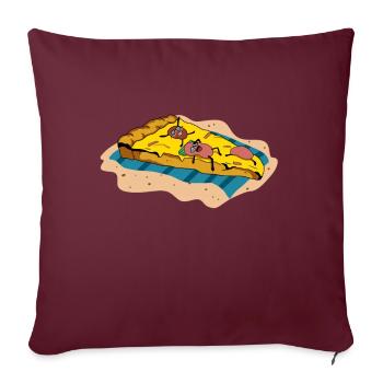 Pizza Pizzeria Pizzablech Pizzaofen Geschenk - Sofakissenbezug 45 x 45 cm - Burgunderrot - Vorne