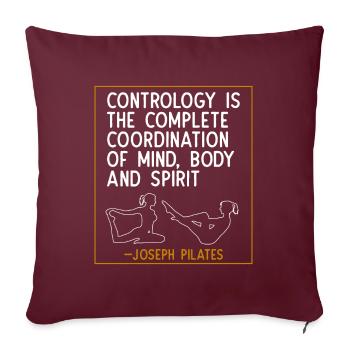 Contrology Coordination Pilates Workout - Sofakissenbezug 45 x 45 cm - Burgunderrot - Vorne