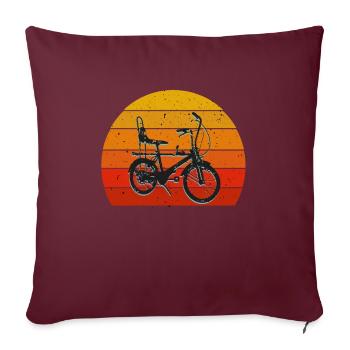 Bonanzarad im Retro Look vor Sonnenuntergang - Sofakissenbezug 45 x 45 cm - Burgunderrot - Vorne
