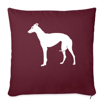 Greyhound Windhund - Sofakissenbezug 45 x 45 cm - Burgunderrot - Vorne