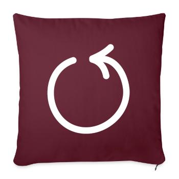 Flèche de cercle - Housse de coussin décorative 45 x 45 cm - bordeaux - Devant