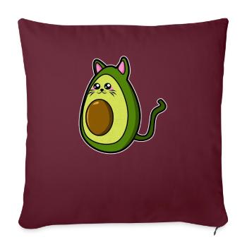 Avocat Chat Avocat - Housse de coussin décorative 45 x 45 cm - bordeaux - Devant