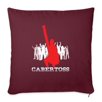 Caber Toss Scottish Highland Games Coffret Cadeau - Housse de coussin décorative 45 x 45 cm - bordeaux - Devant