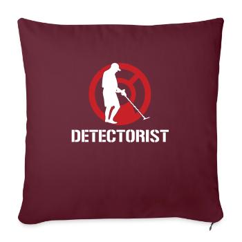 Cadeau de chasseurs de trésor détecteurs de détecteurs de métaux - Housse de coussin décorative 45 x 45 cm - bordeaux - Devant