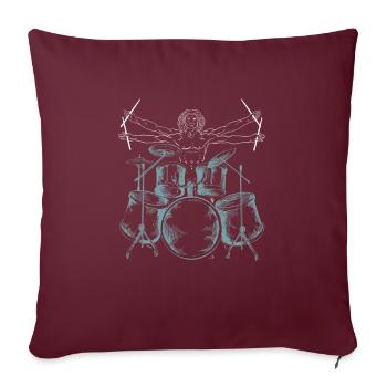 Drummers Music Lovers Rock Bands Drumming - Housse de coussin décorative 45 x 45 cm - bordeaux - Devant