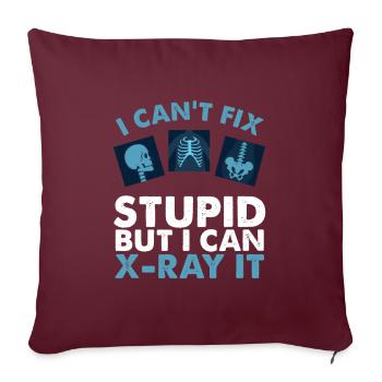Technologue radiologue Technologue XRay - Housse de coussin décorative 45 x 45 cm - bordeaux - Devant