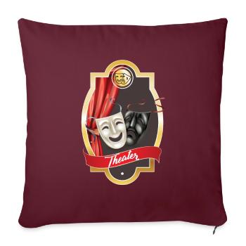 Acteurs dramatiques Actrice Broadway Theatre Tournage - Housse de coussin décorative 45 x 45 cm - bordeaux - Devant