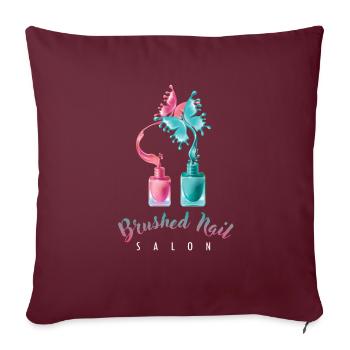 Gebürstetes Nagelstudio-Maniküre-Salon-Geschenk - Sofakissenbezug 45 x 45 cm - Burgunderrot - Vorne