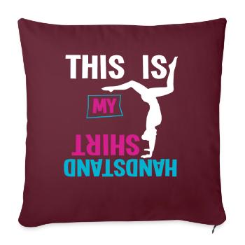 Ceci est ma chemise de poirier, les filles de sport, - Housse de coussin décorative 45 x 45 cm - bordeaux - Devant