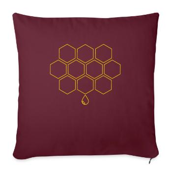 Apiculteur abeille en nid d'abeille Save The Bees Gift - Housse de coussin décorative 45 x 45 cm - bordeaux - Devant