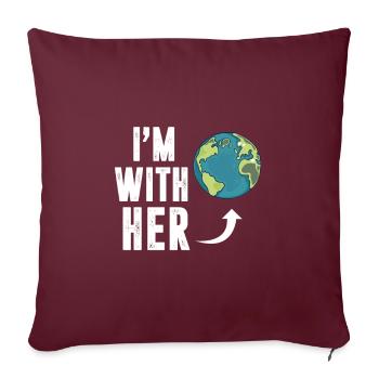Changement climatique Environnement Durable - Housse de coussin décorative 45 x 45 cm - bordeaux - Devant