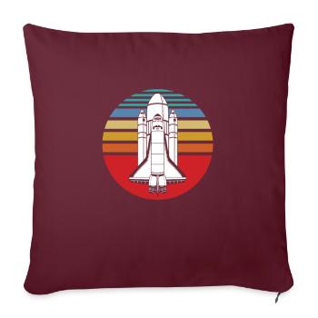 Wissenschaftler des Outspace Astronaut Galaxy Universe - Sofakissenbezug 45 x 45 cm - Burgunderrot - Vorne
