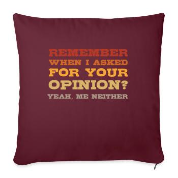 Lustige Sorüche Retro - Housse de coussin décorative 45 x 45 cm - bordeaux - Devant
