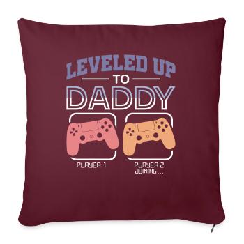 Niveau jusqu'à papa 2020, je vais devenir papa - Housse de coussin décorative 45 x 45 cm - bordeaux - Devant