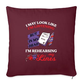 Acteur de répétition Actrice Acting Movie Theatre Gift - Housse de coussin décorative 45 x 45 cm - bordeaux - Devant