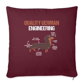 Chiens Amoureux des animaux Animaux Doggie Canine Teckel - Housse de coussin décorative 45 x 45 cm - bordeaux - Devant