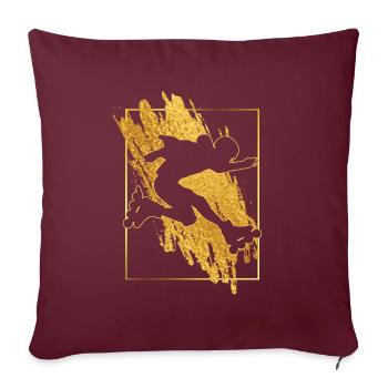 Patin à roues alignées Patins à roues alignées - Housse de coussin décorative 45 x 45 cm - bordeaux - Devant