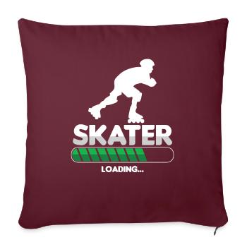 Patineur Chargement du patin à roues alignées Cadeau de patinage à roulettes - Housse de coussin décorative 45 x 45 cm - bordeaux - Devant