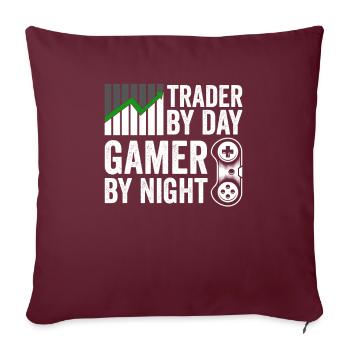 Funny Stock Exchange Day Trader Wall Street Stocks - Sofakissenbezug 45 x 45 cm - Burgunderrot - Vorne