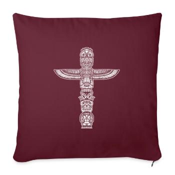 Aztec Totem Native Civilization Maya Kultur Geschenk - Sofakissenbezug 45 x 45 cm - Burgunderrot - Vorne