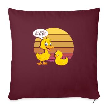 J’ai eu la chirurgie plastique fait cadeau chirurgien cosémétique - Housse de coussin décorative 45 x 45 cm - bordeaux - Devant
