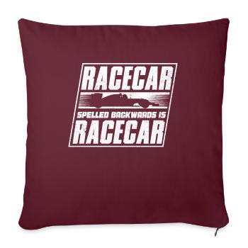 Voitures de course, courses, courses - Housse de coussin décorative 45 x 45 cm - bordeaux - Devant