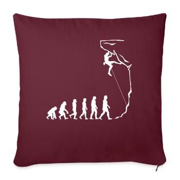 Evolution de l’escalade, Bouldern, Alpinisme - Housse de coussin décorative 45 x 45 cm - bordeaux - Devant