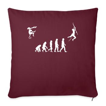 Evolution de l’escalade, Bouldern, Alpinisme - Housse de coussin décorative 45 x 45 cm - bordeaux - Devant