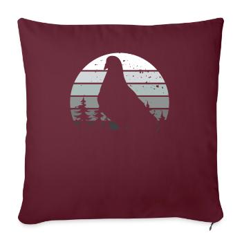 Pigeons pigeons Pigeons pigeons vintage - Housse de coussin décorative 45 x 45 cm - bordeaux - Devant