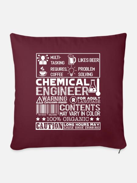 Chemieingenieur Job - Sofakissenbezug 45 x 45 cm - Burgunderrot