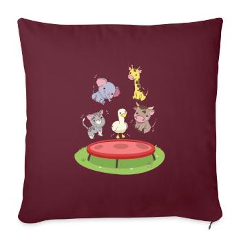Trampoline Gymnastique Gymnastes Exercice de remise en forme - Housse de coussin décorative 45 x 45 cm - bordeaux - Devant
