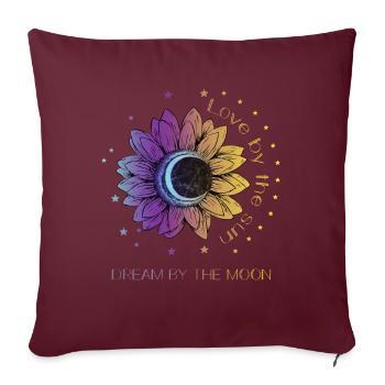 Boho Bohemian Spirituelles Geschenk - Sofakissenbezug 45 x 45 cm - Burgunderrot - Vorne