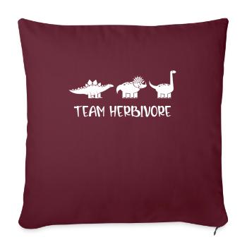 Team Herbivore Veganismus Vegetarisches Fleisch Geschenk - Sofakissenbezug 45 x 45 cm - Burgunderrot - Vorne