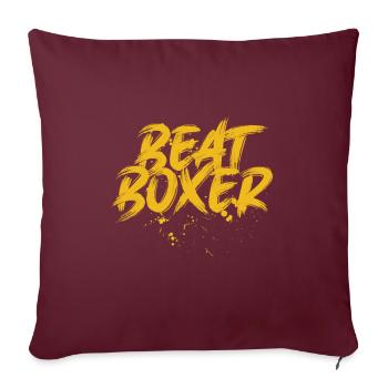 Beatboxer Microphone DJ Rap Hiphop Beatboxing Cadeau - Housse de coussin décorative 45 x 45 cm - bordeaux - Devant