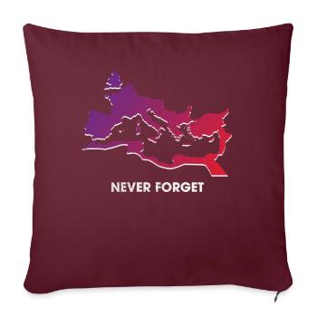 Empire romain, Romains anciens, César - Housse de coussin décorative 45 x 45 cm - bordeaux - Devant