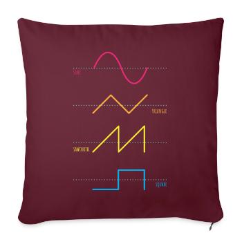 Synthétiseur Audiowaves Analogique Numérique - Housse de coussin décorative 45 x 45 cm - bordeaux - Devant