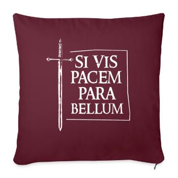 SI VIS Pacem Para Bellum - Housse de coussin décorative 45 x 45 cm - bordeaux - Devant