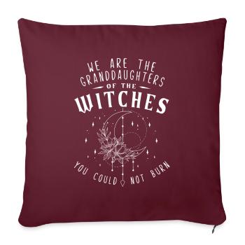 Nous sommes les petites-filles des sorcières - Housse de coussin décorative 45 x 45 cm - bordeaux - Devant