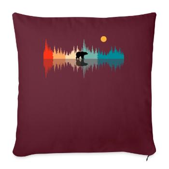 Klangwellen Natur, Audiophile - Sofakissenbezug 45 x 45 cm - Burgunderrot - Vorne