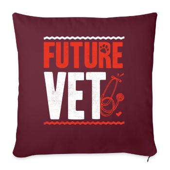 Futur vétérinaire, vétérinaire - Housse de coussin décorative 45 x 45 cm - bordeaux - Devant