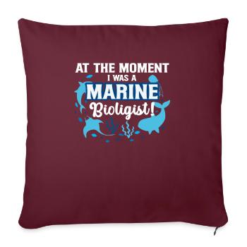 Biologiste marin - Housse de coussin décorative 45 x 45 cm - bordeaux - Devant