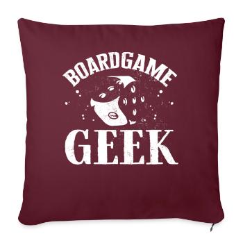 Jeu de société Geek, Jeu de société - Housse de coussin décorative 45 x 45 cm - bordeaux - Devant
