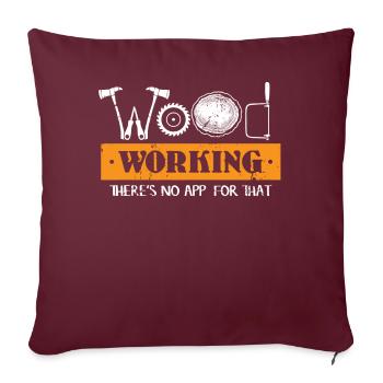 Menuiserie, Menuiserie, Entrepreneurs - Housse de coussin décorative 45 x 45 cm - bordeaux - Devant