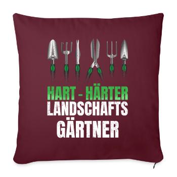 Hart Härter Landshaftsgärtner Gartenbau - Sofakissenbezug 45 x 45 cm - Burgunderrot - Vorne