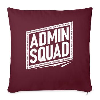 Directeur adjoint, École d’administration - Housse de coussin décorative 45 x 45 cm - bordeaux - Devant