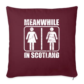 Schottisches Toilettenschild Schottland Kilt Rock - Sofakissenbezug 45 x 45 cm - Burgunderrot - Vorne