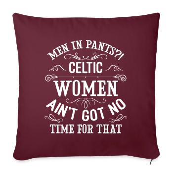 Kilt Männer Spruch Schottenrock - Sofakissenbezug 45 x 45 cm - Burgunderrot - Vorne