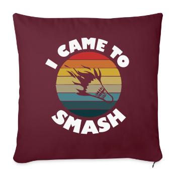 Badminton, Joueurs de badminton - Housse de coussin décorative 45 x 45 cm - bordeaux - Devant
