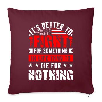 Citations patriotiques américaines, patriotes, patriotes - Housse de coussin décorative 45 x 45 cm - bordeaux - Devant