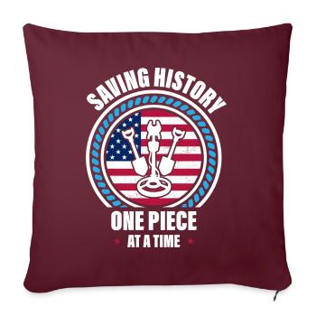 Détection de métaux, détecteur de métaux - Housse de coussin décorative 45 x 45 cm - bordeaux - Devant
